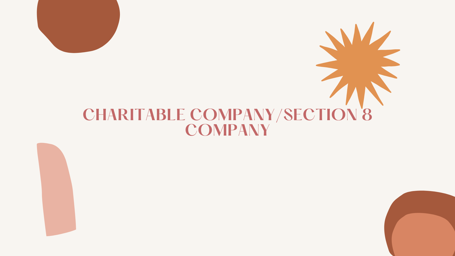 CHARITABLE COMPANY/SECTION 8 COMPANY