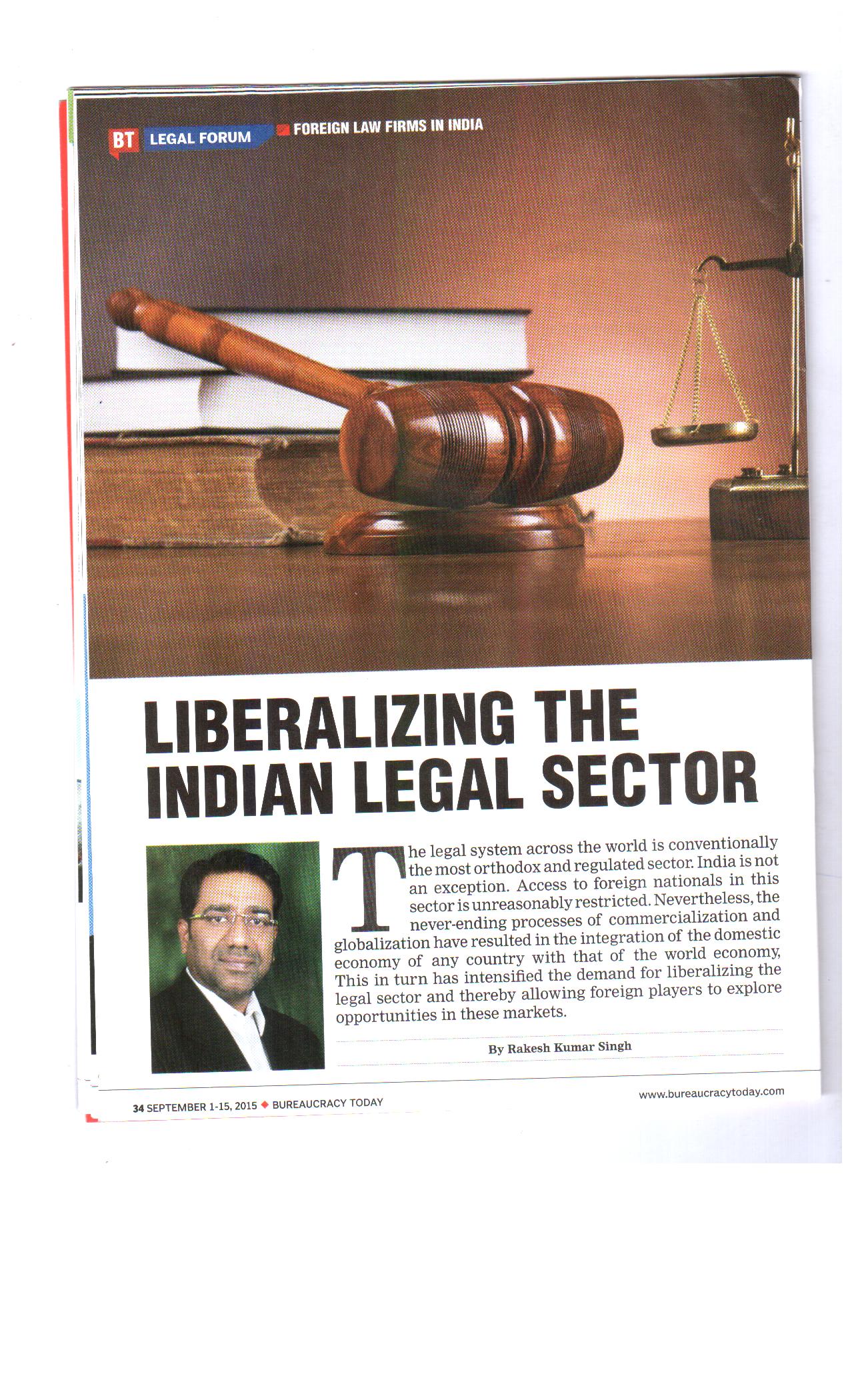 Liberalizing Indian Legal sector